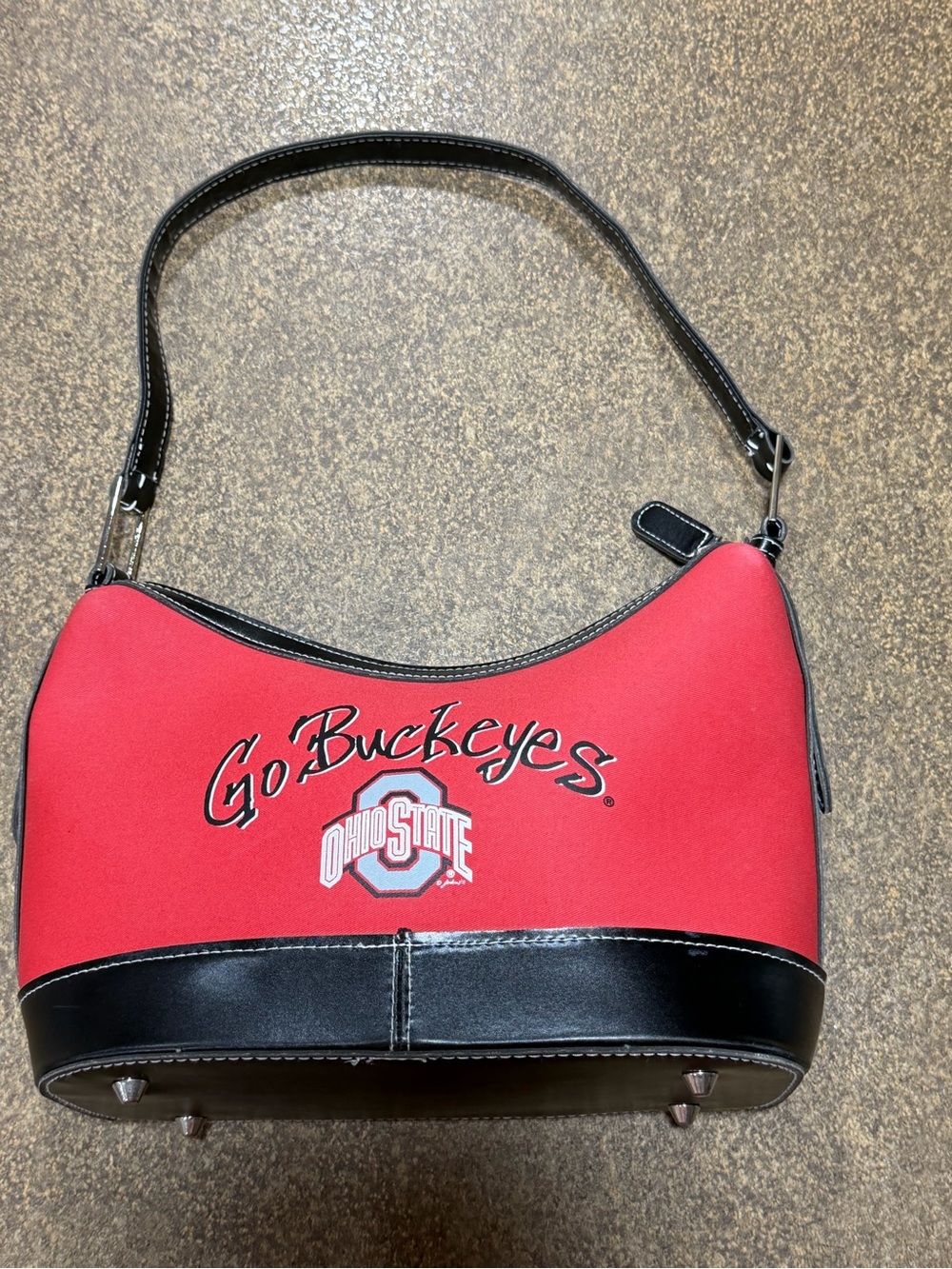 Red 'Go Buckeyes' Shoulder Bag Set with Matching Wallet and Pouch - Picture 7 of 10